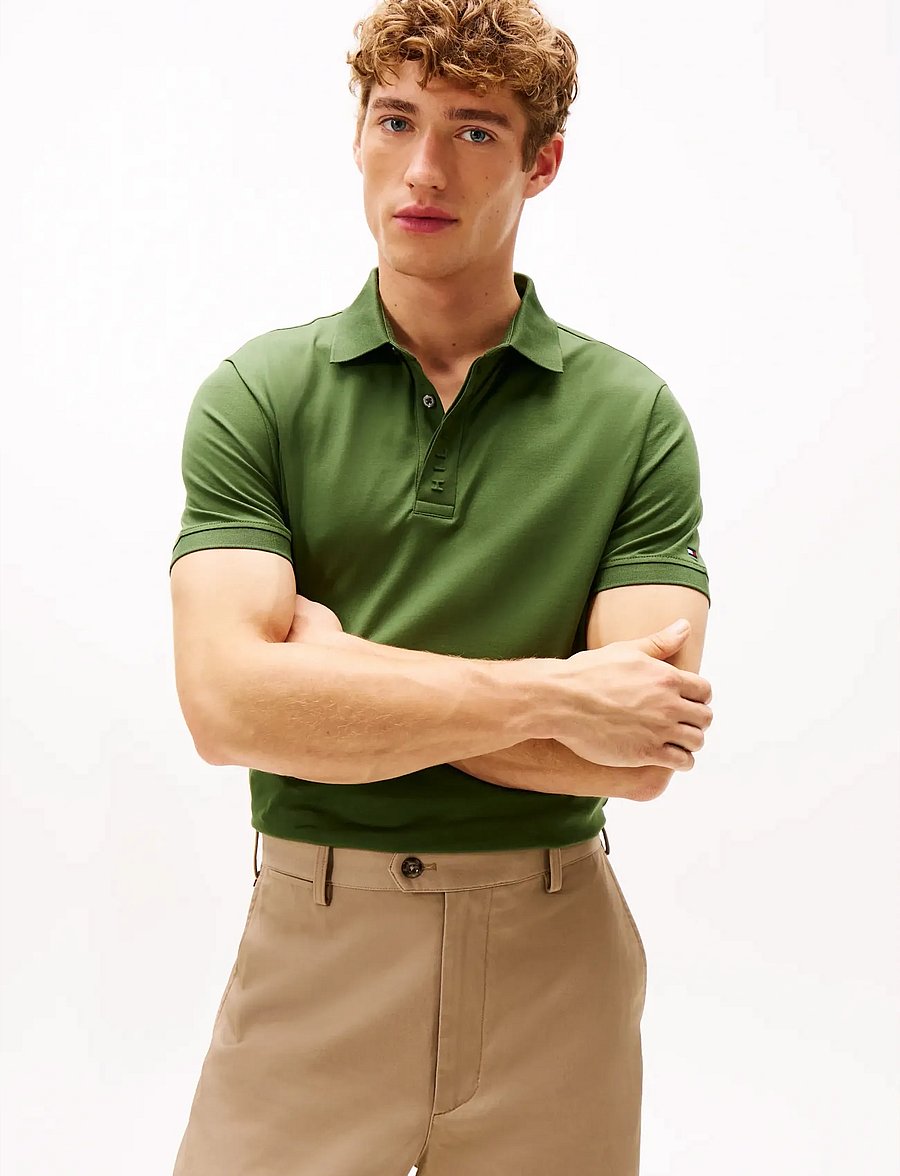 Tommy Hilfiger - HIDDEN PLACKET DETAIL REG POLO - kortærmede poloer - mountain pine - 0