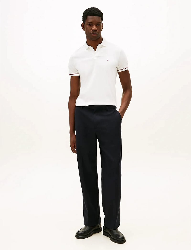 Tommy Hilfiger - LIQUID COTTON RWB CUFF SLIM POLO - kurzärmelig - ecru - 2