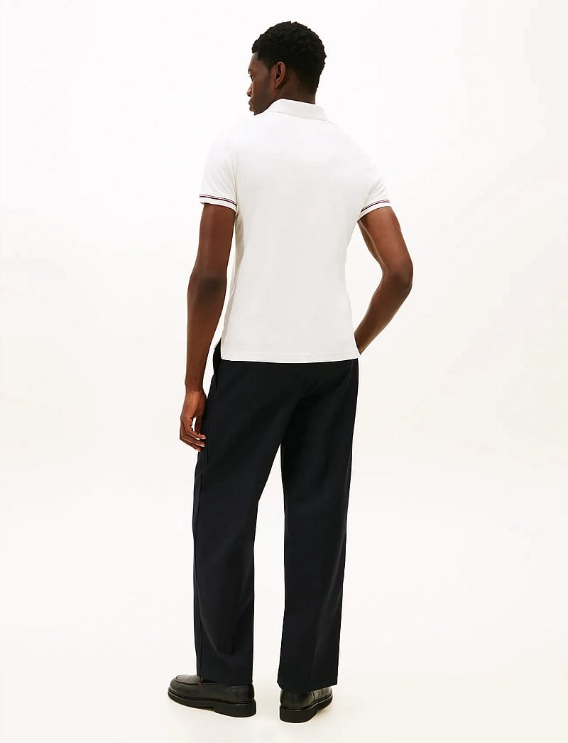 Tommy Hilfiger - LIQUID COTTON RWB CUFF SLIM POLO - kurzärmelig - ecru - 3