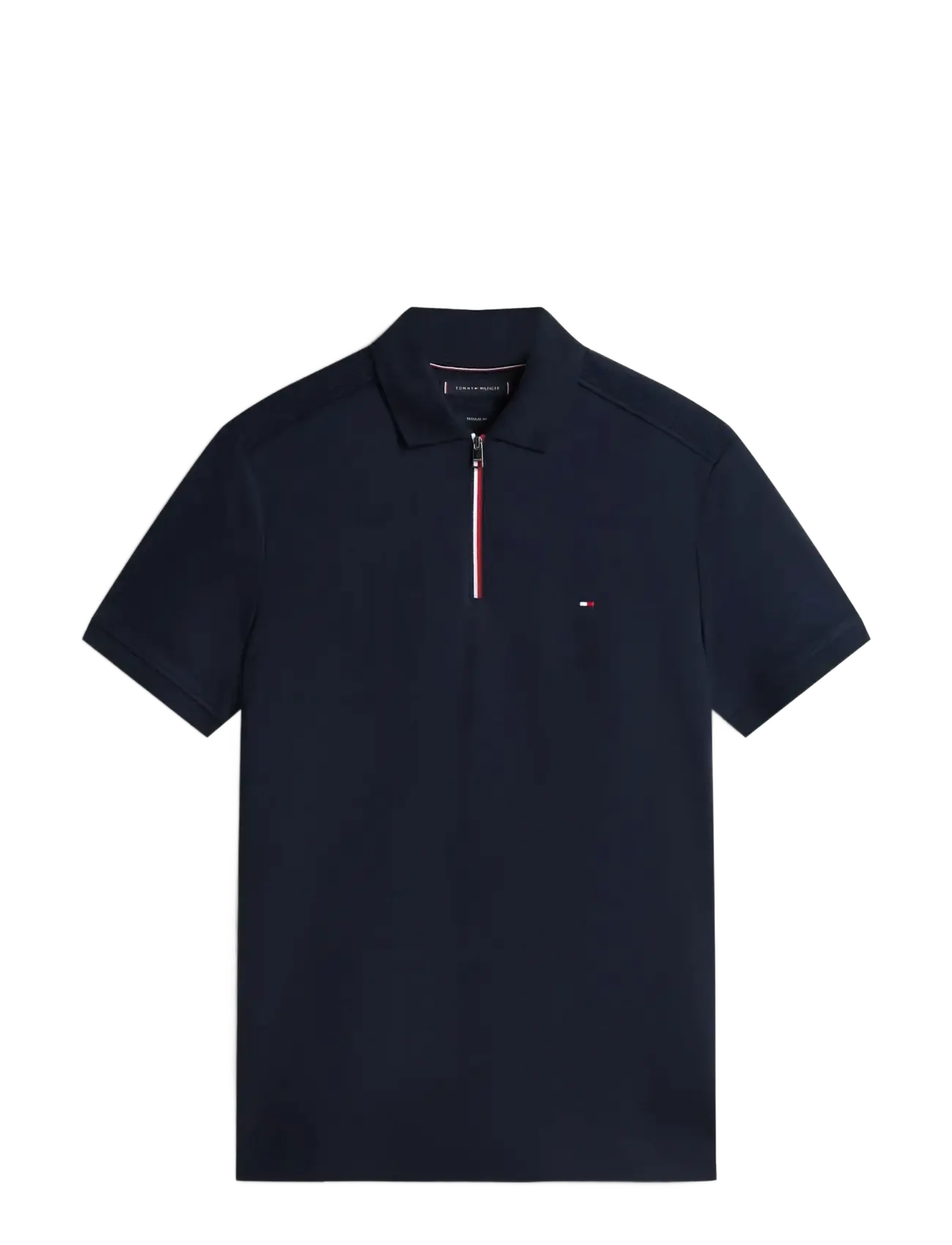 Tommy Hilfiger LIQUID COTTON RWB ZIP REG POLO - Poloer - DESERT SKY / navy