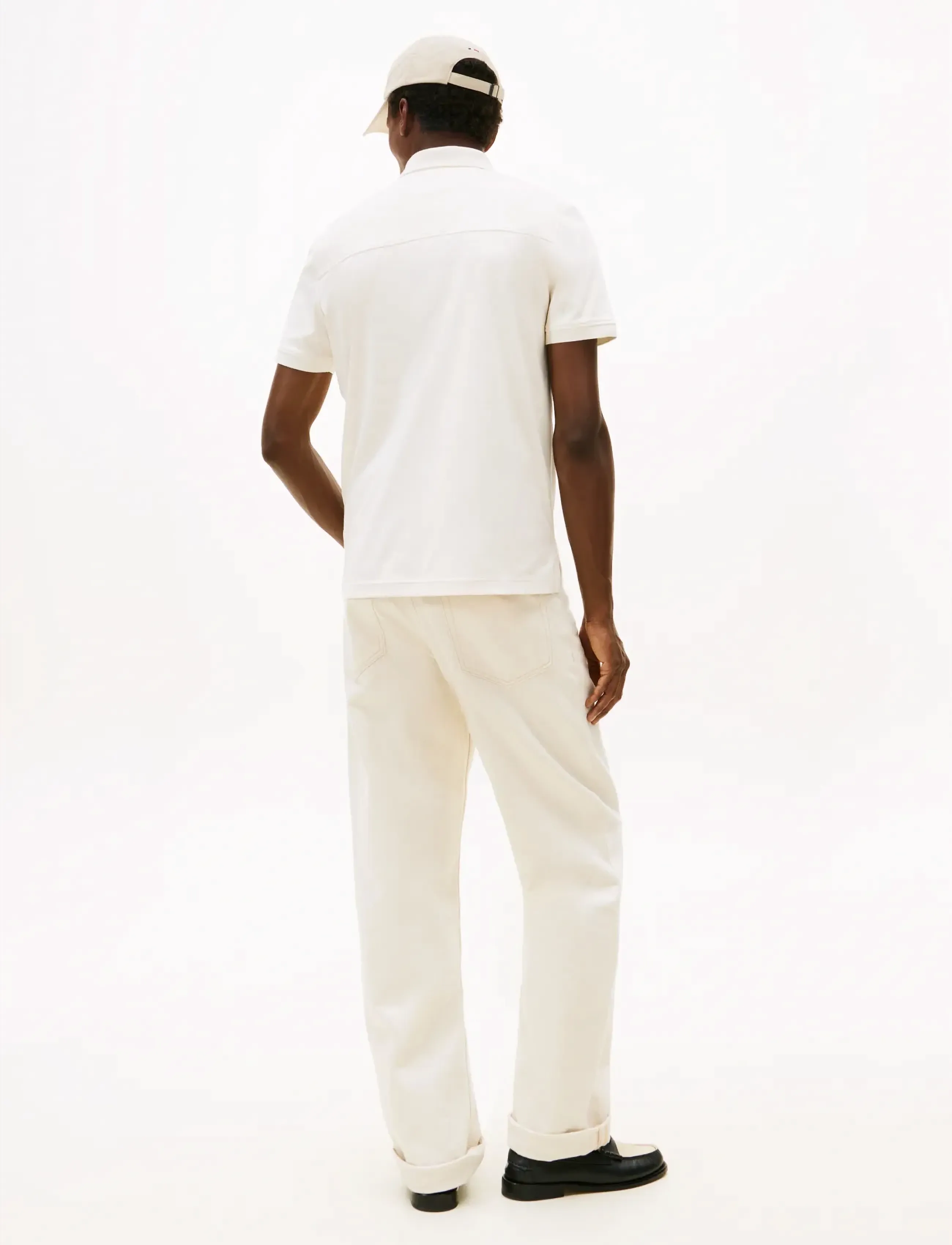 Tommy Hilfiger - LIQUID COTTON RWB ZIP REG POLO - short-sleeved polos - ivory petal - 3