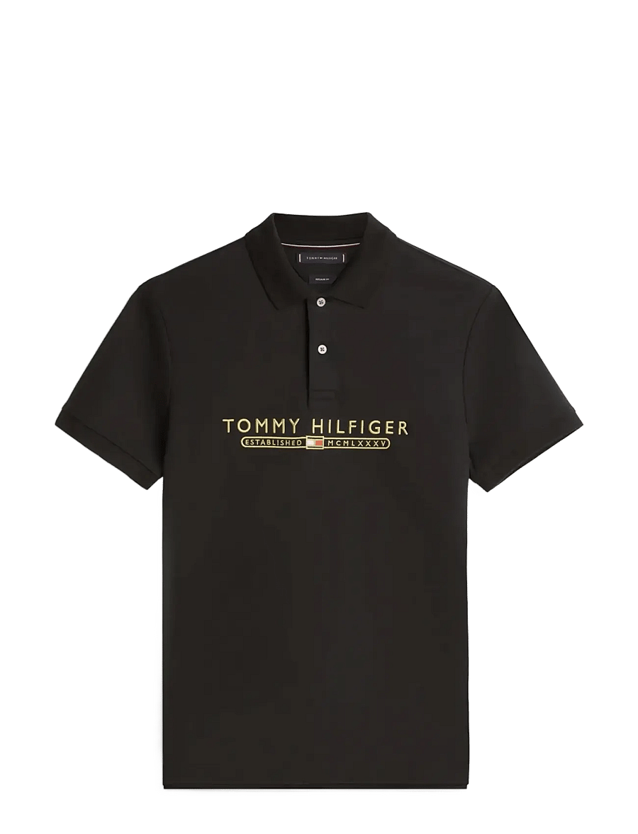 Tommy Hilfiger - ICON LUX INTERLOCK REG POLO - kurzärmelig - black - 1