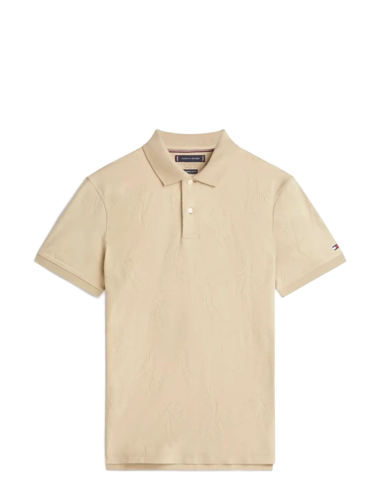 Tommy Hilfiger ALL OVER JACQUARD REG POLO - Pikéer - SANDALWOOD / beige