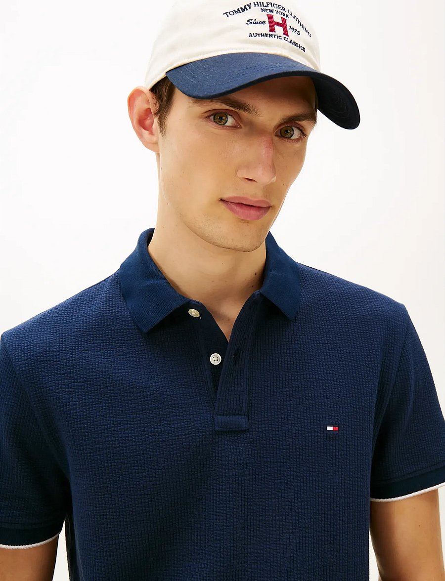 Tommy Hilfiger - SEERSUCKER REG POLO - kurzärmelig - dark night navy - 4