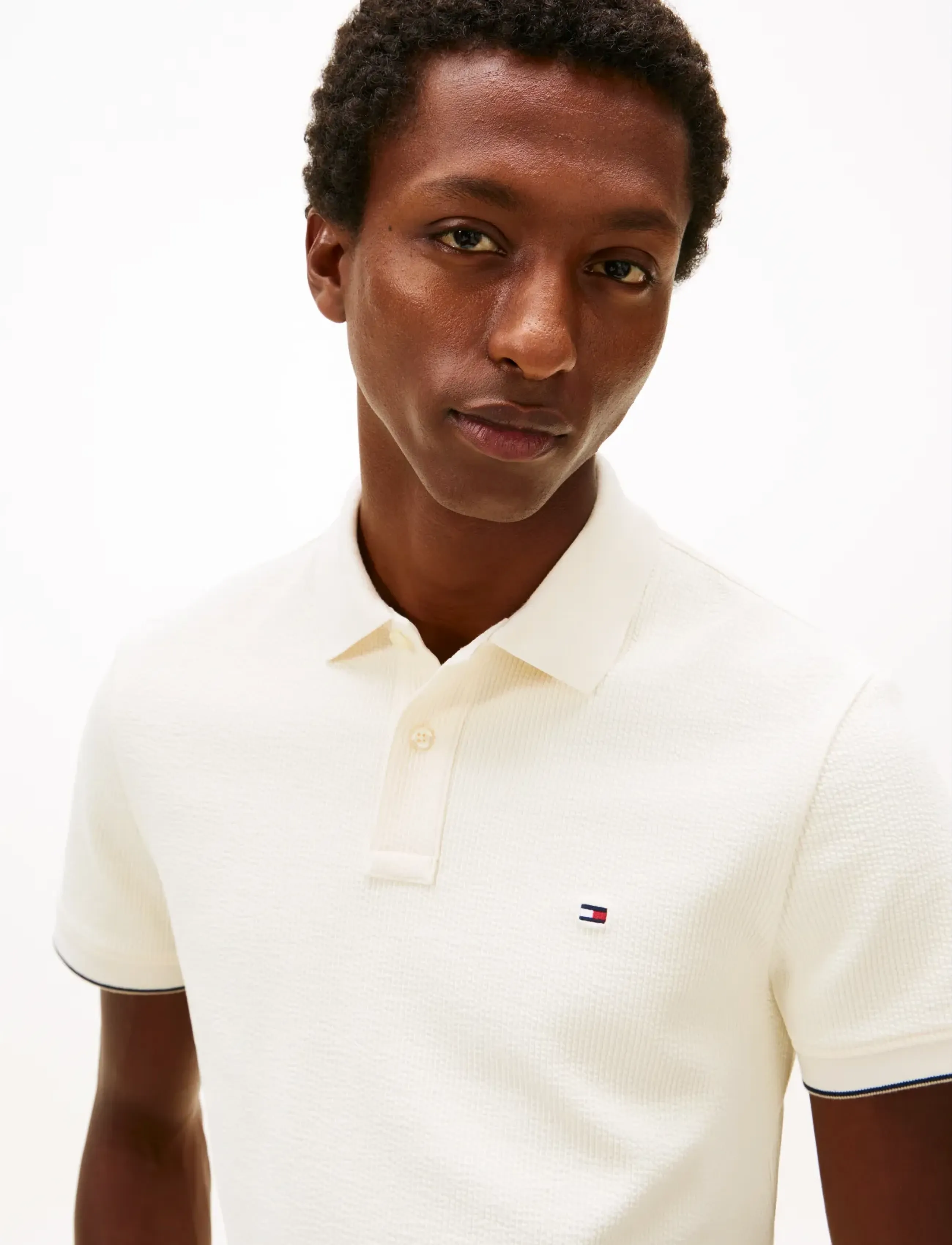 Tommy Hilfiger - SEERSUCKER REG POLO - ivory petal - 4