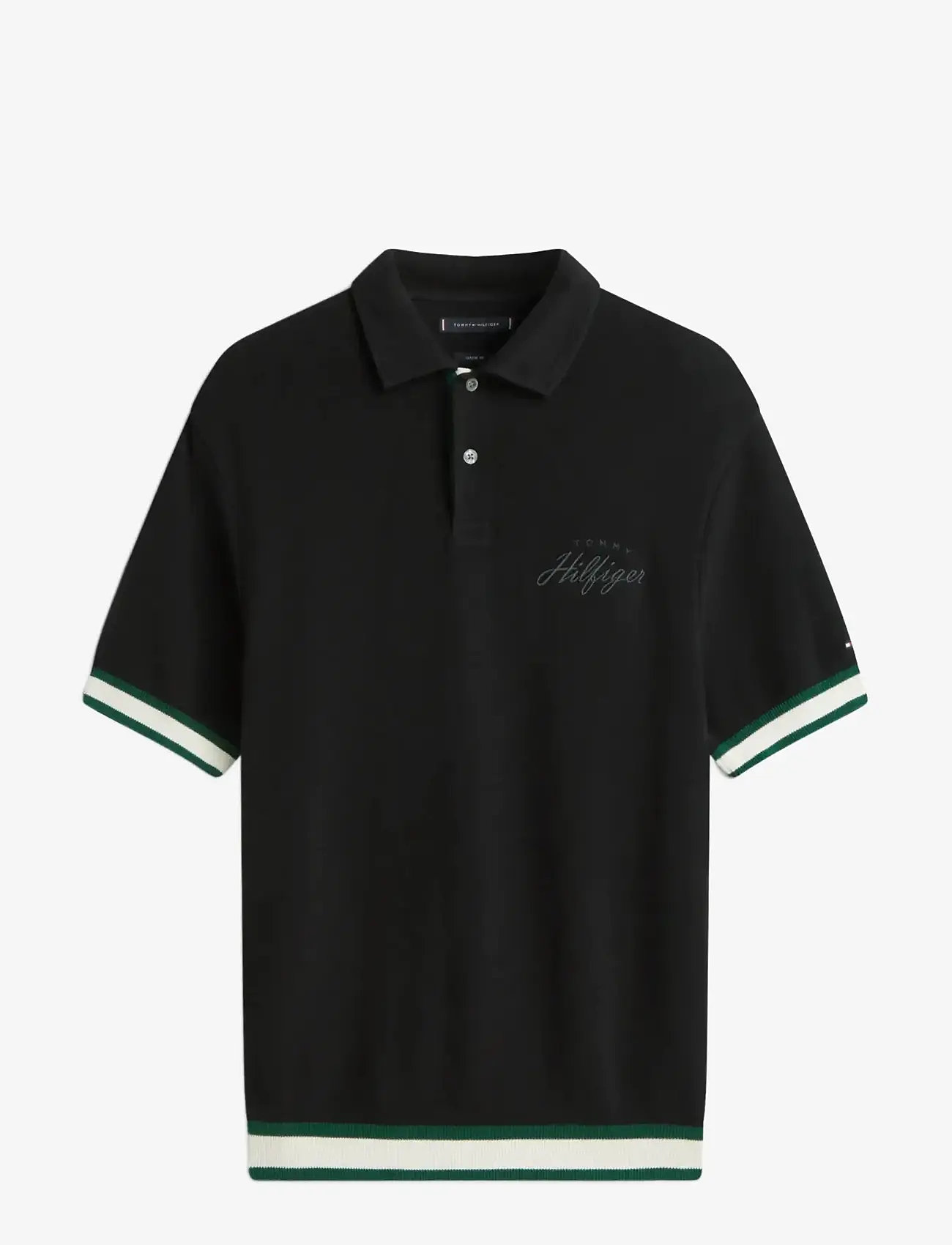 Tommy Hilfiger - FLATKNIT CLASSIC FIT POLO - stickade pikéer - black - 1