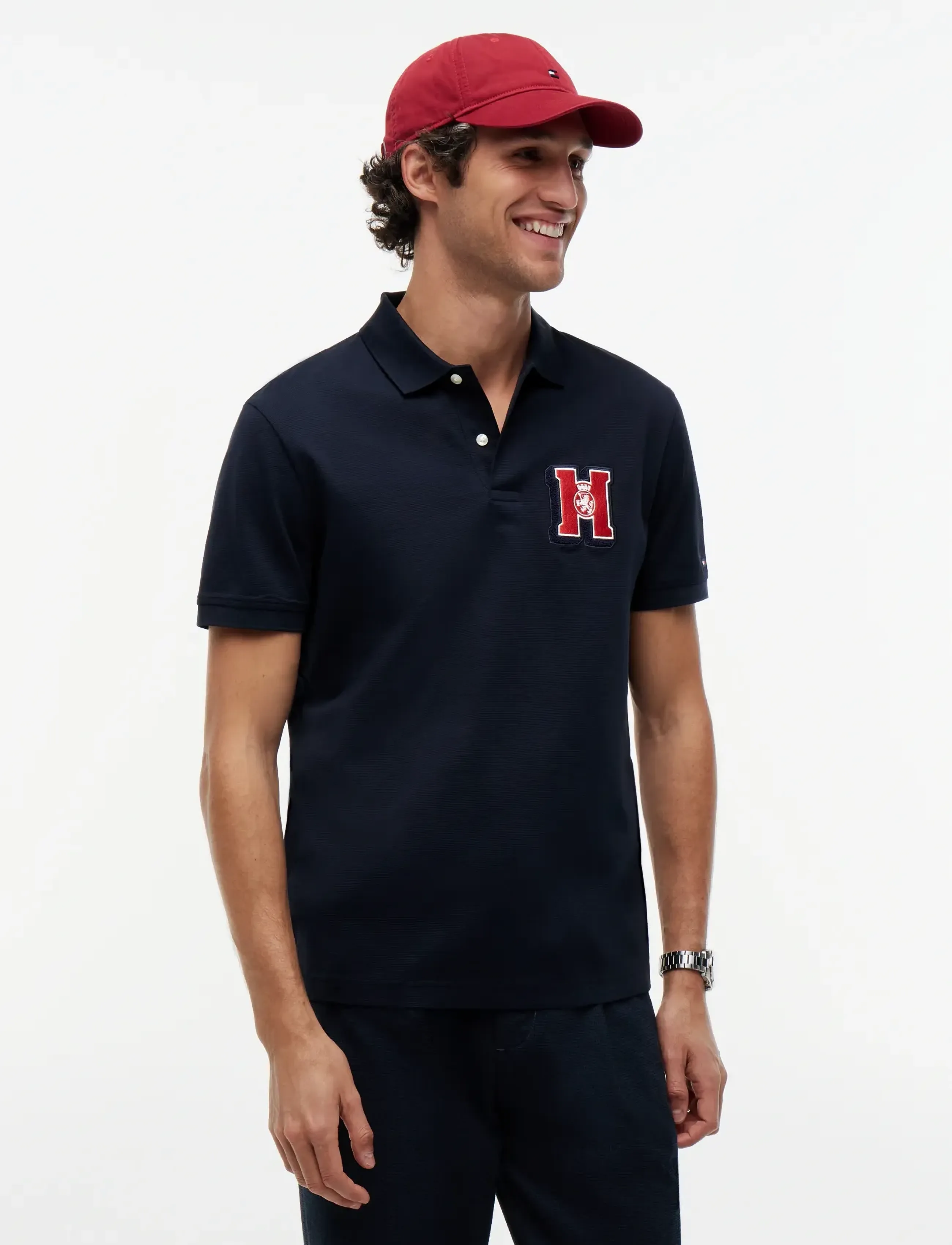 Tommy Hilfiger ELEVATED GRAPHIC REG POLO - Vaderdag - DESERT SKY / navy