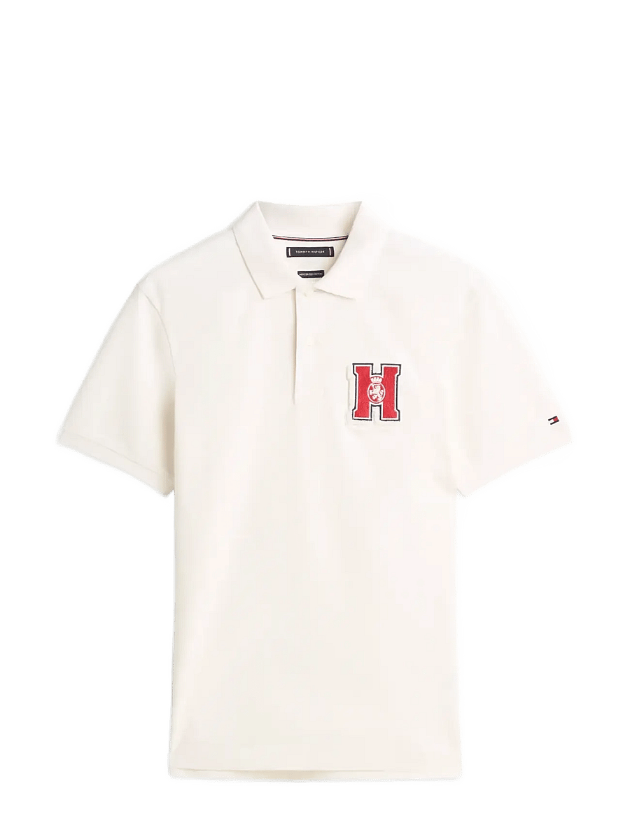 Tommy Hilfiger - ELEVATED GRAPHIC REG POLO - kortærmede poloer - ivory petal - 1