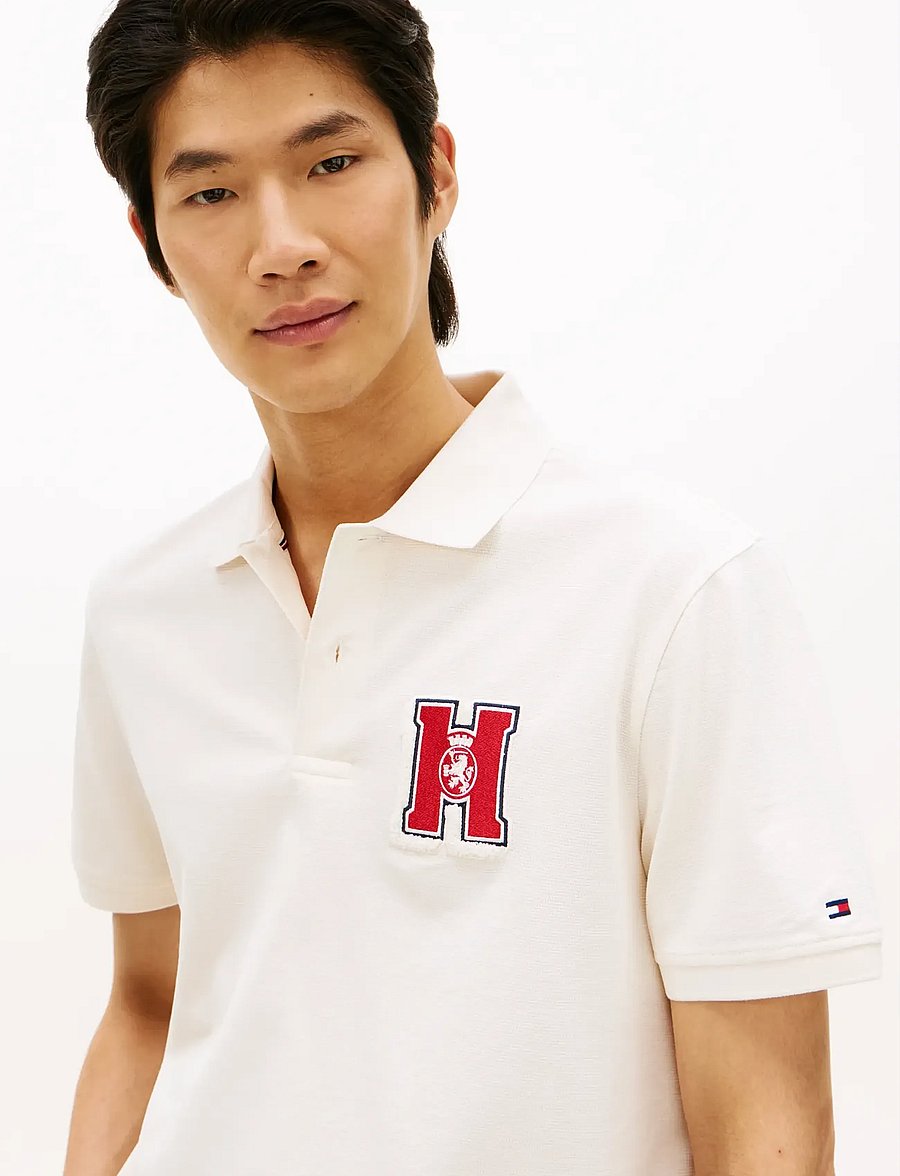 Tommy Hilfiger - ELEVATED GRAPHIC REG POLO - kortærmede poloer - ivory petal - 4