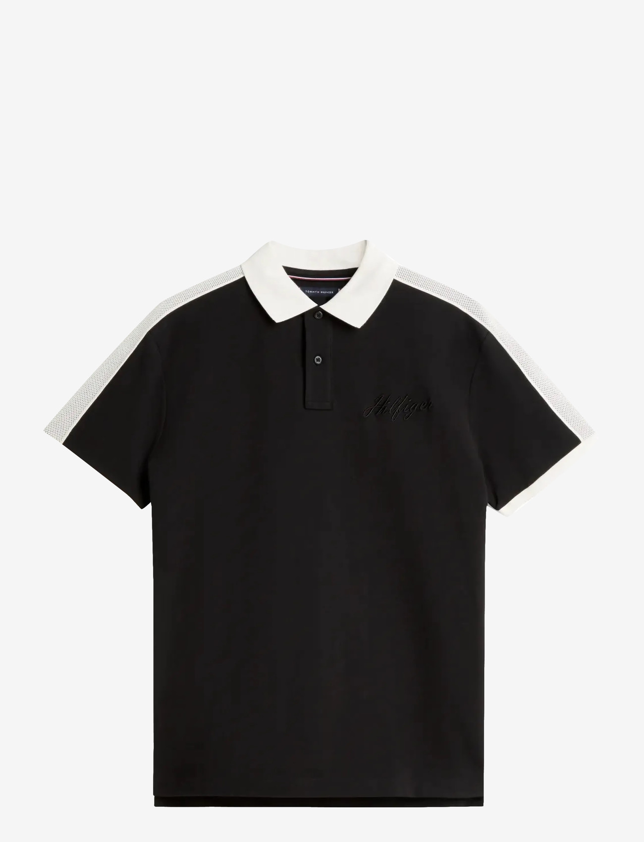 Tommy Hilfiger - MESH DETAIL CLASSIC FIT POLO - short-sleeved polos - black - 1