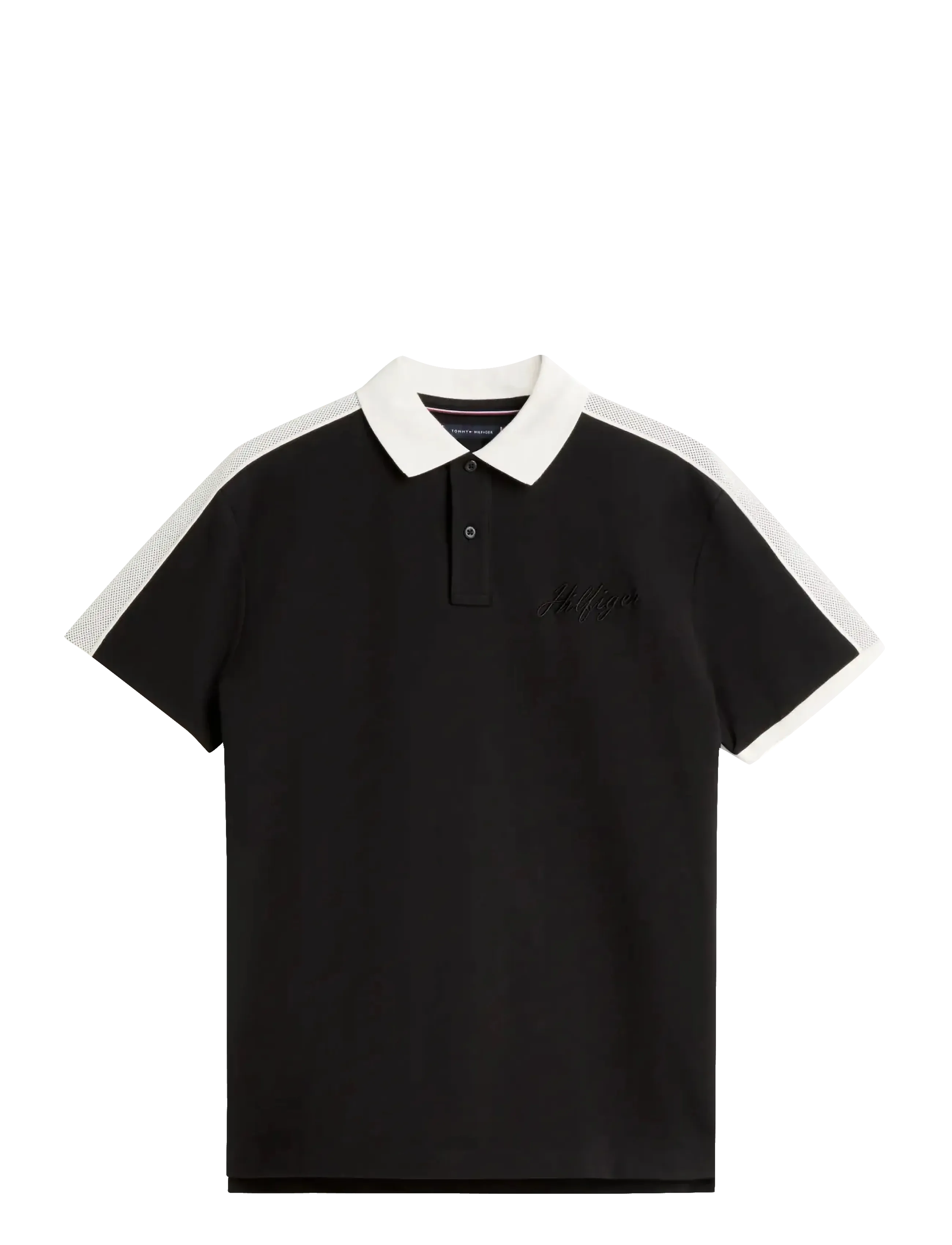 Tommy Hilfiger MESH DETAIL CLASSIC FIT POLO - Premium-Styles - BLACK / black