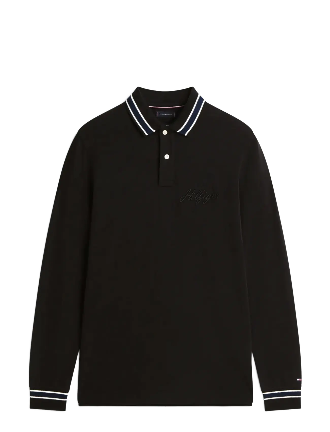 Tommy Hilfiger LS CHEST EMBRO REG POLO - Poloer - BLACK / black