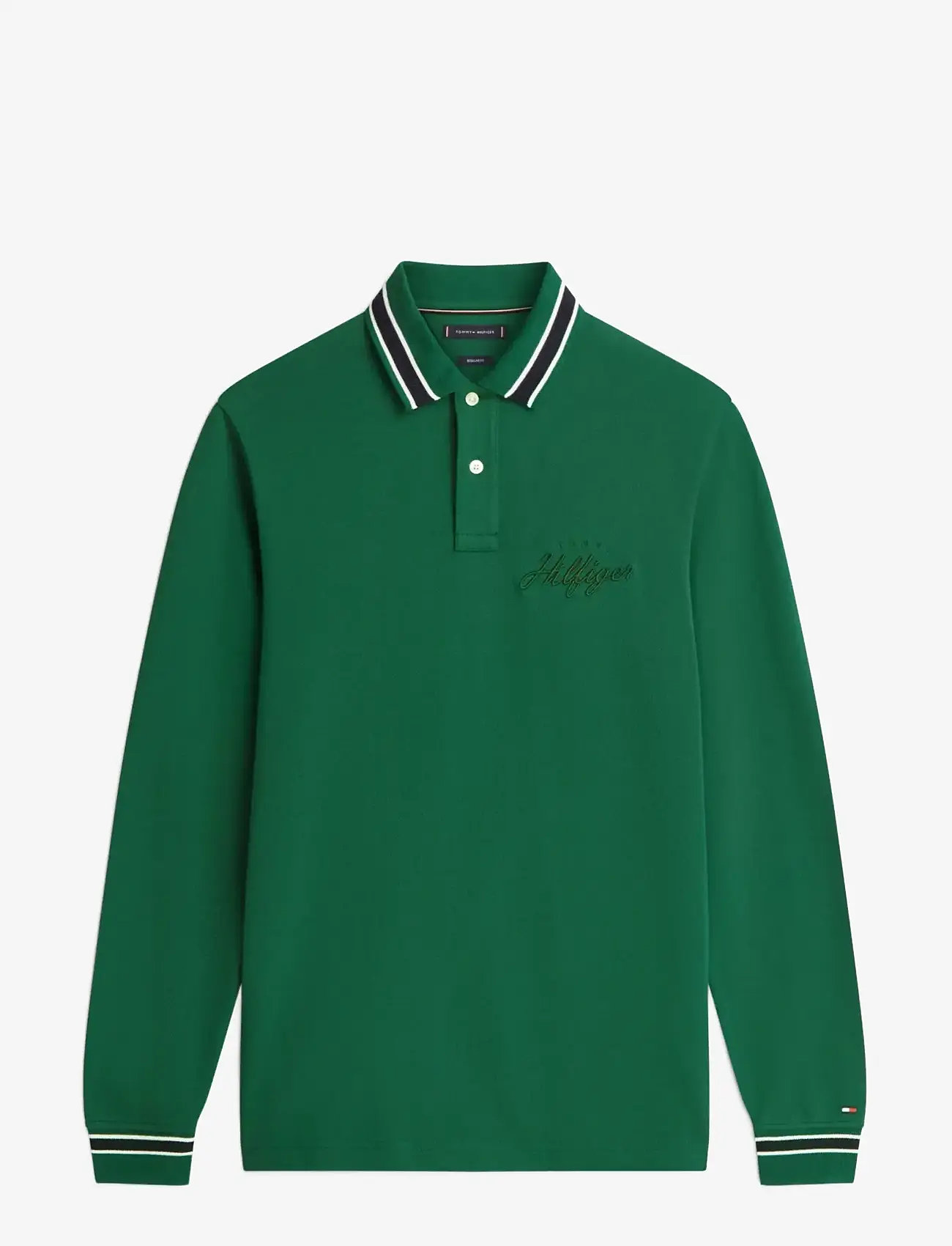 Tommy Hilfiger - LS CHEST EMBRO REG POLO - pikkade varrukatega polod - darkened emerald - 1