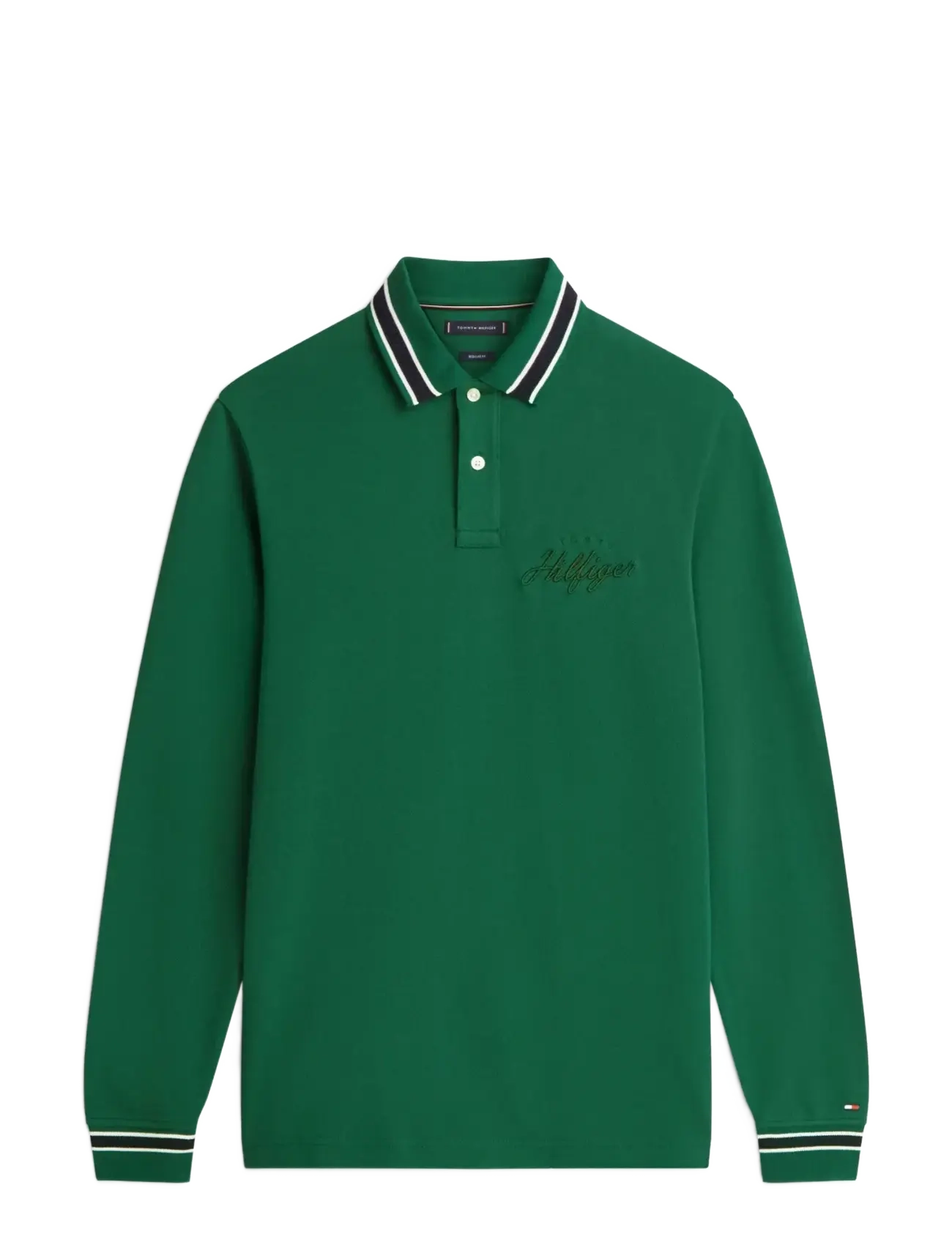 LS CHEST EMBRO REG POLO - DARKENED EMERALD