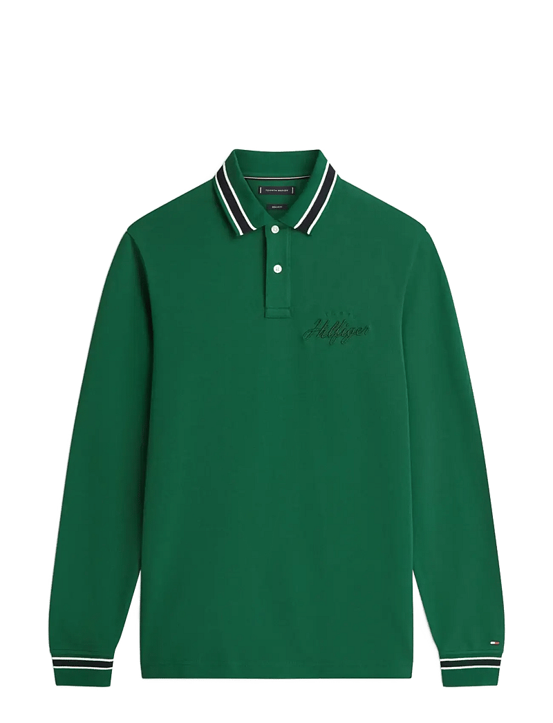 Tommy Hilfiger - LS CHEST EMBRO REG POLO - pikkade varrukatega polod - darkened emerald - 1