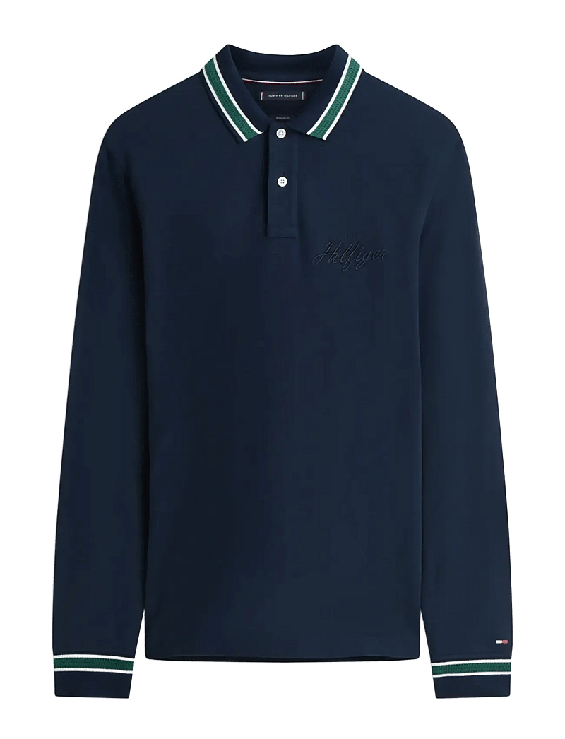 Tommy Hilfiger - LS CHEST EMBRO REG POLO - langärmelig - dark night navy - 1