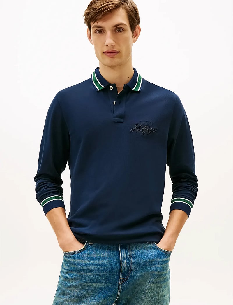 Tommy Hilfiger - LS CHEST EMBRO REG POLO - langärmelig - dark night navy - 0
