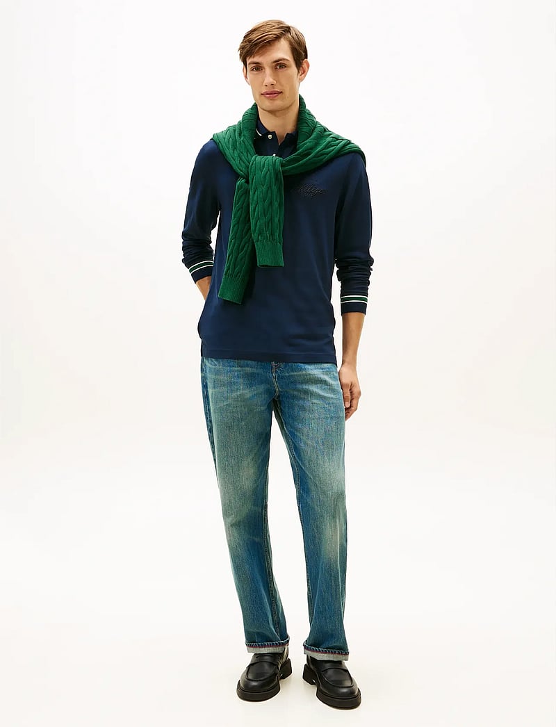 Tommy Hilfiger - LS CHEST EMBRO REG POLO - langärmelig - dark night navy - 2