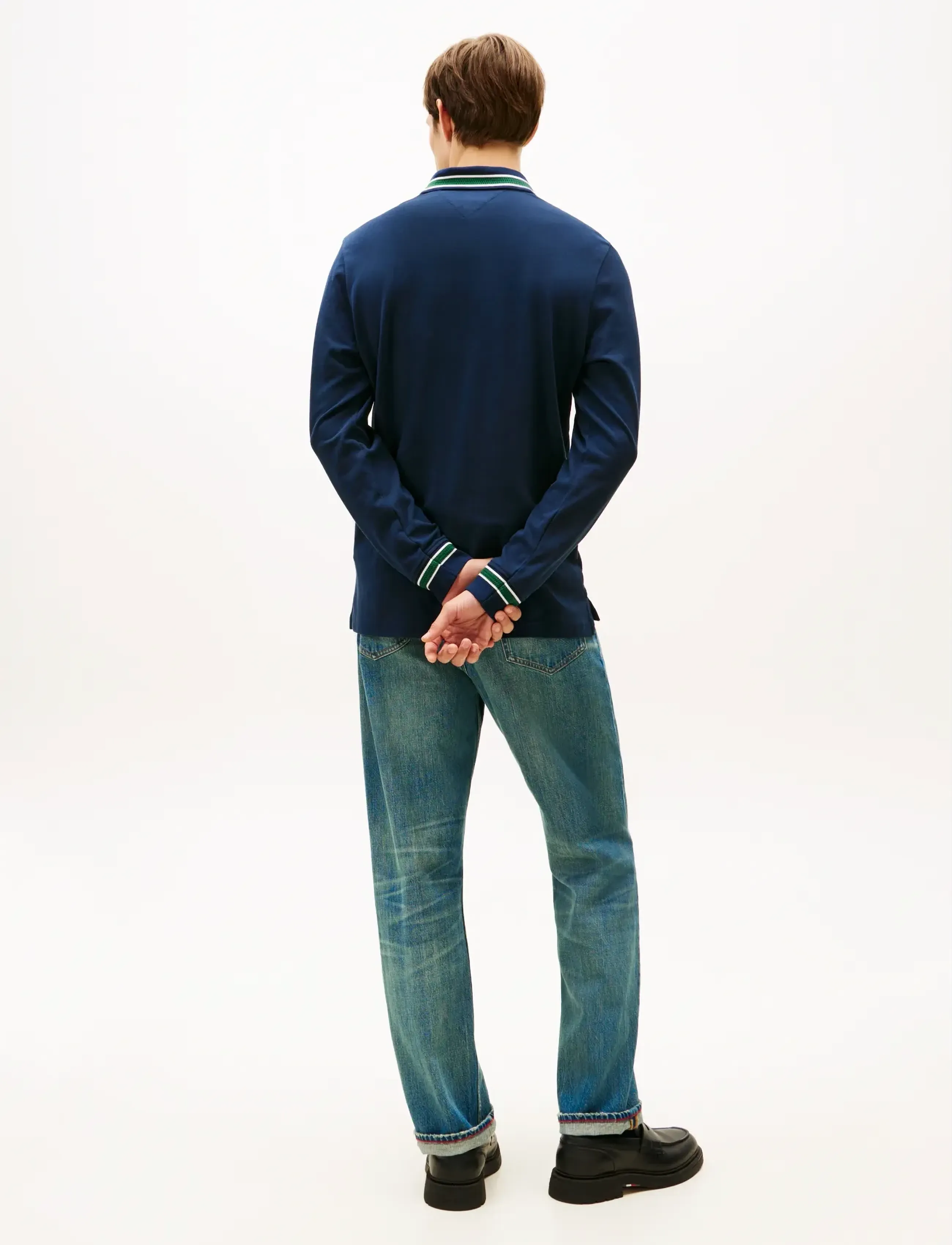 Tommy Hilfiger - LS CHEST EMBRO REG POLO - langærmede poloer - dark night navy - 3