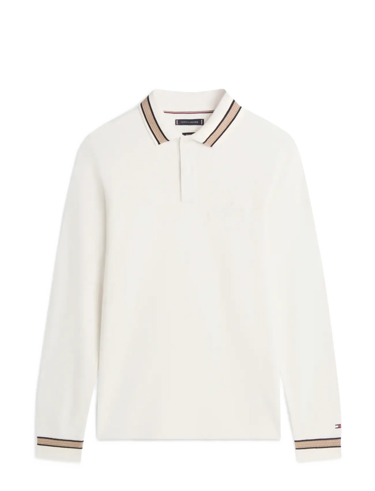 Tommy Hilfiger LS CHEST EMBRO REG POLO - Poloer - IVORY PETAL / cream