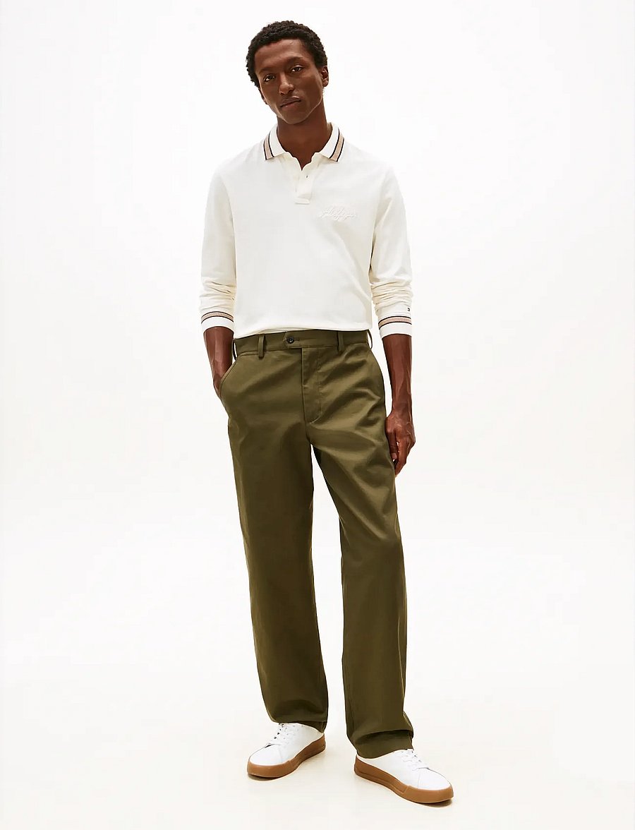 Tommy Hilfiger - LS CHEST EMBRO REG POLO - długi rękaw - ivory petal - 2