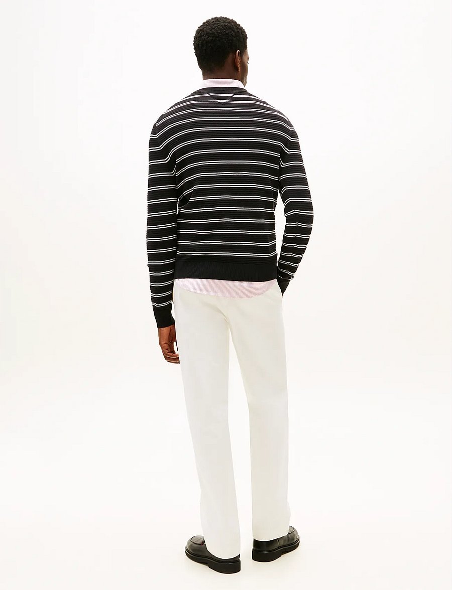 Tommy Hilfiger - SEASONAL STRUCTURE CNECK - rundhals - black ivory petal - 3
