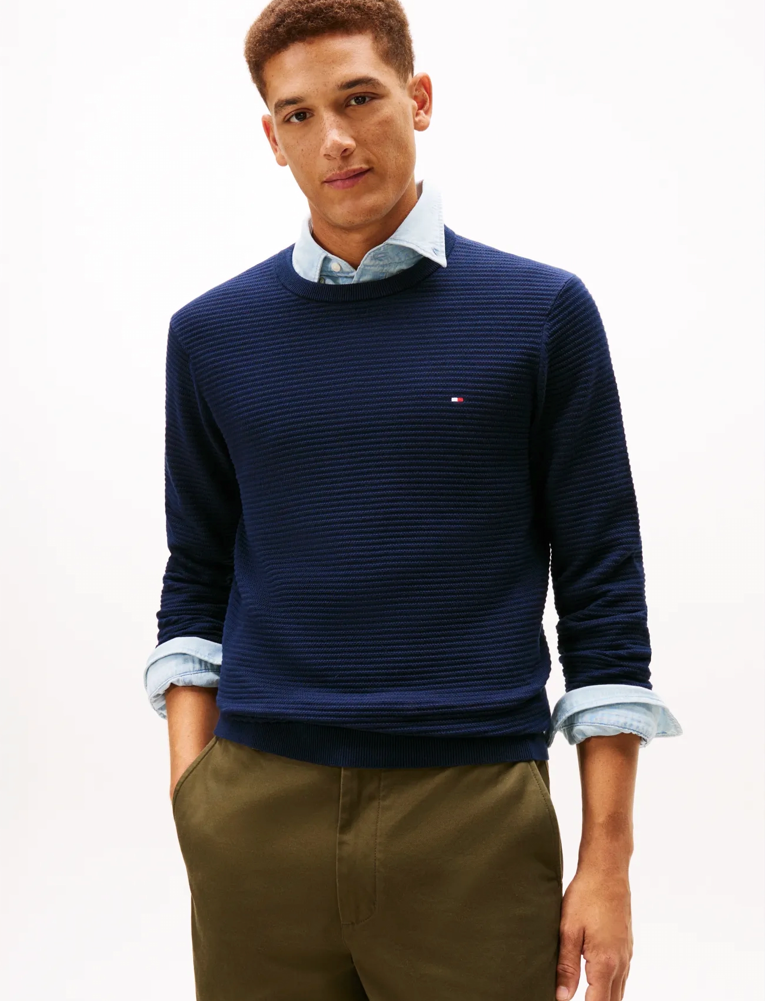 Tommy Hilfiger SEASONAL STRUCTURE CNECK - Inspiration - DARK NIGHT NAVY / navy