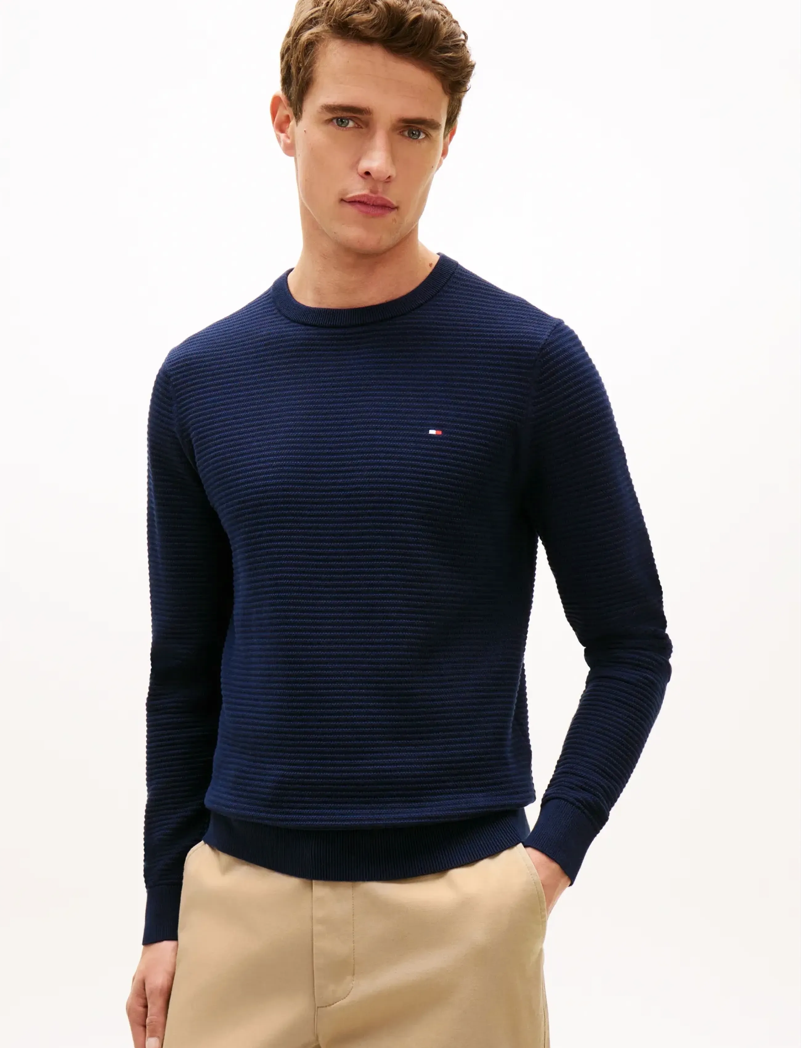 Tommy Hilfiger SEASONAL STRUCTURE CNECK - Forårsgarderobe - DARK NIGHT NAVY / navy