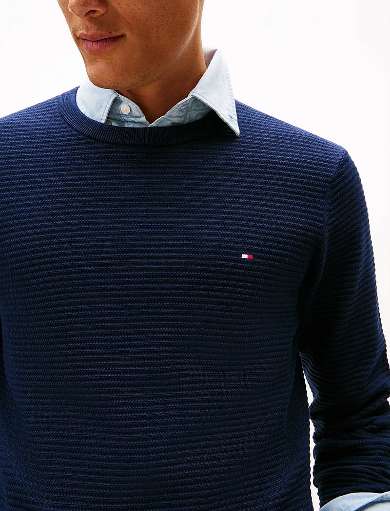 Tommy Hilfiger - SEASONAL STRUCTURE CNECK - rundhalsad - dark night navy - 4