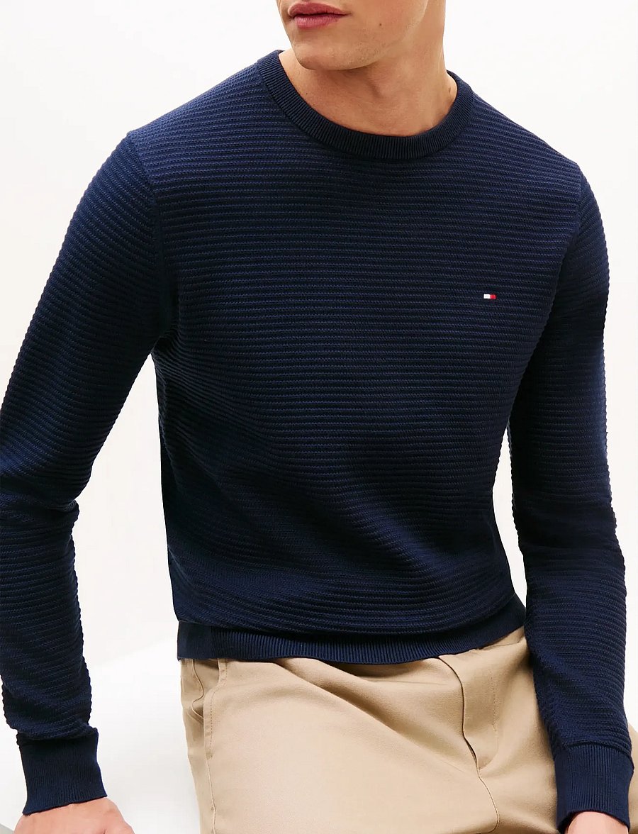 Tommy Hilfiger - SEASONAL STRUCTURE CNECK - rundhals - dark night navy - 4