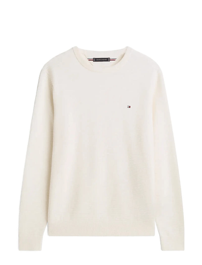 Tommy Hilfiger - SEASONAL STRUCTURE CNECK - Ümmarguse kaelusega kudumid - ivory petal - 1