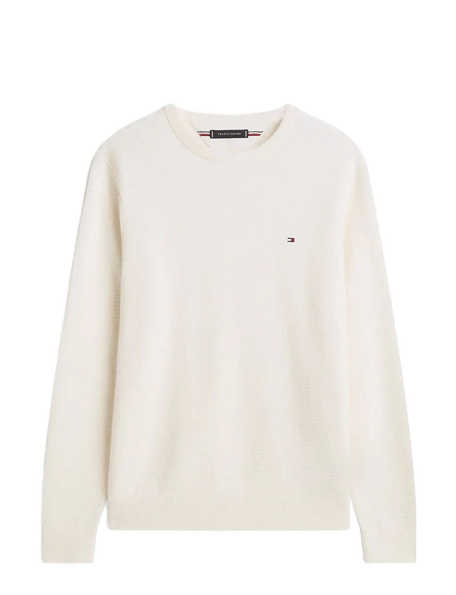 Tommy Hilfiger - SEASONAL STRUCTURE CNECK - rundhals - ivory petal - 1