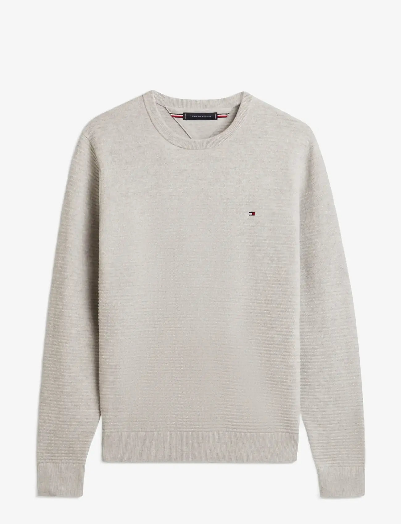 Tommy Hilfiger - SEASONAL STRUCTURE CNECK - rund hals - light grey heather - 1