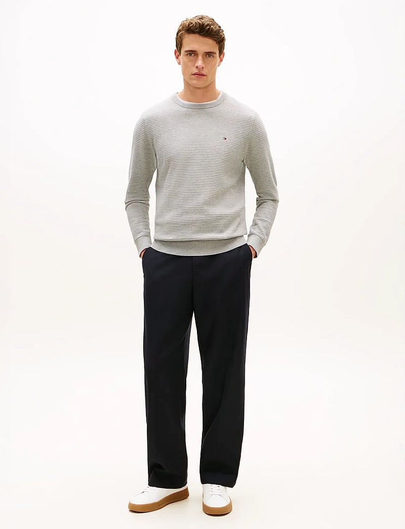 Tommy Hilfiger - SEASONAL STRUCTURE CNECK - rundhalsad - light grey heather - 2