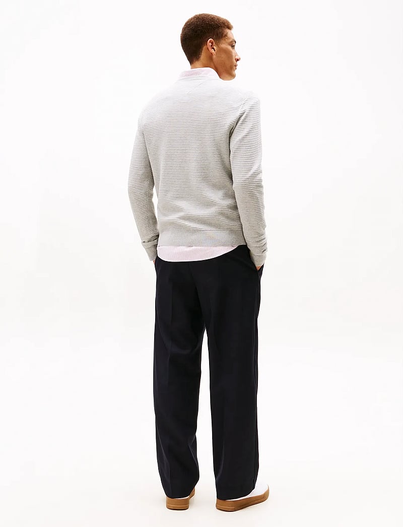 Tommy Hilfiger - SEASONAL STRUCTURE CNECK - rund hals - light grey heather - 3