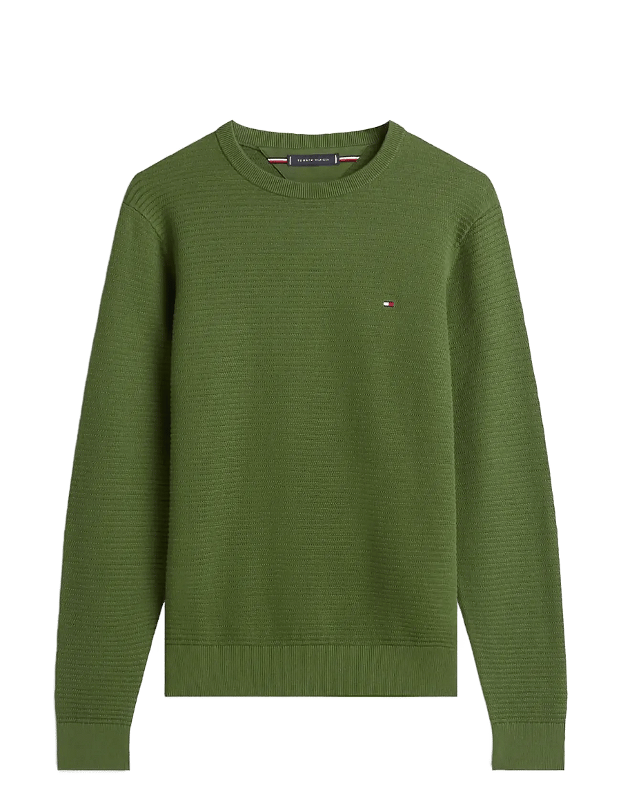 Tommy Hilfiger - SEASONAL STRUCTURE CNECK - Ümara kaelusega - mountain pine - 1