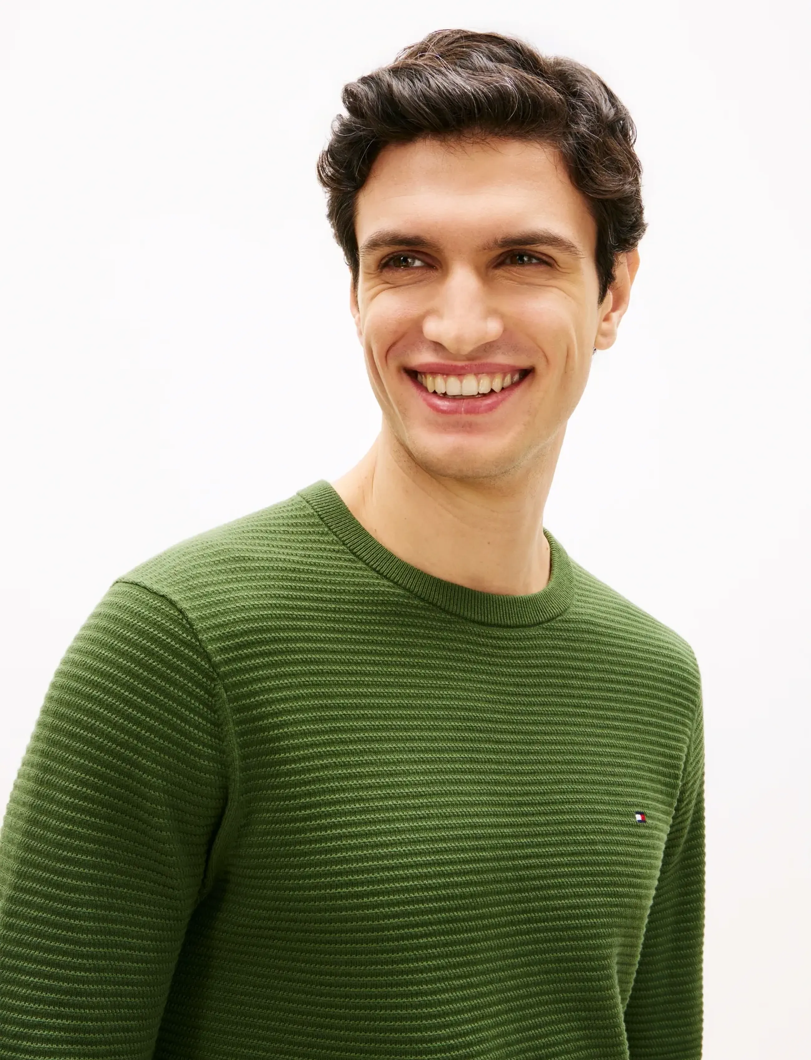 Tommy Hilfiger - SEASONAL STRUCTURE CNECK - rund hals - mountain pine - 4