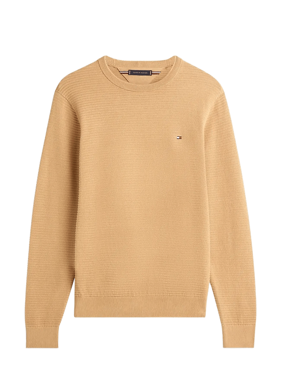 Tommy Hilfiger - SEASONAL STRUCTURE CNECK - rundhals - safari canvas - 1