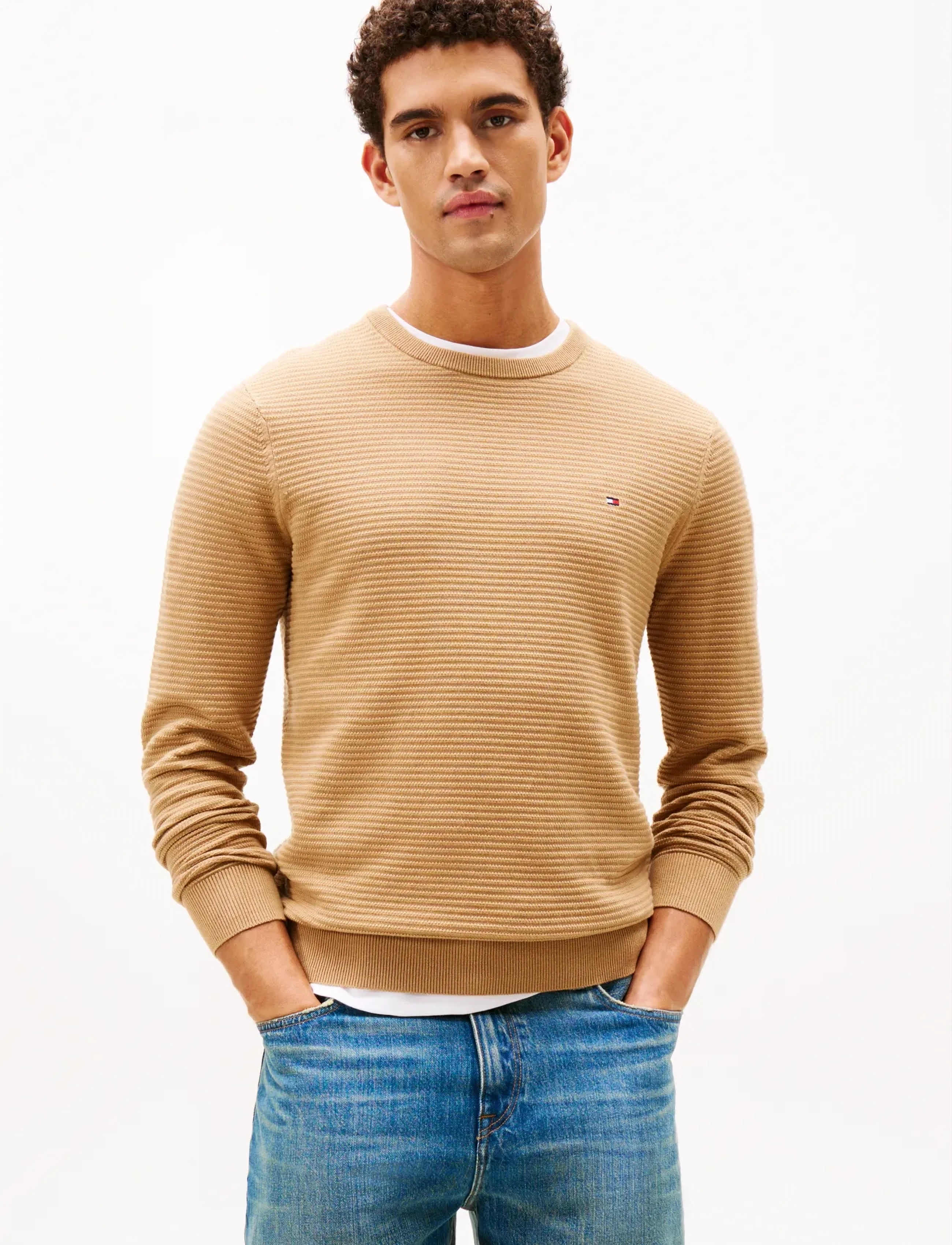 Tommy Hilfiger SEASONAL STRUCTURE CNECK - Tommy Hilfiger - SAFARI CANVAS / beige
