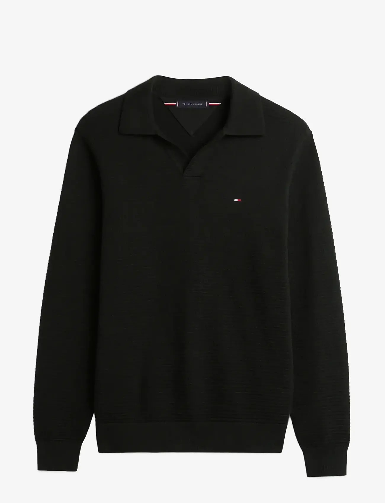 Tommy Hilfiger - SEASONAL STRUCTURE LS JOHNNY - langærmede poloer - black - 1