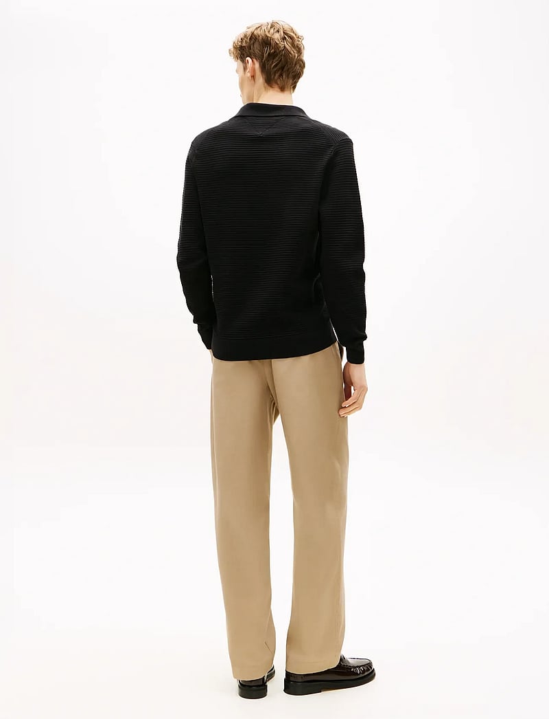 Tommy Hilfiger - SEASONAL STRUCTURE LS JOHNNY - langærmede poloer - black - 3