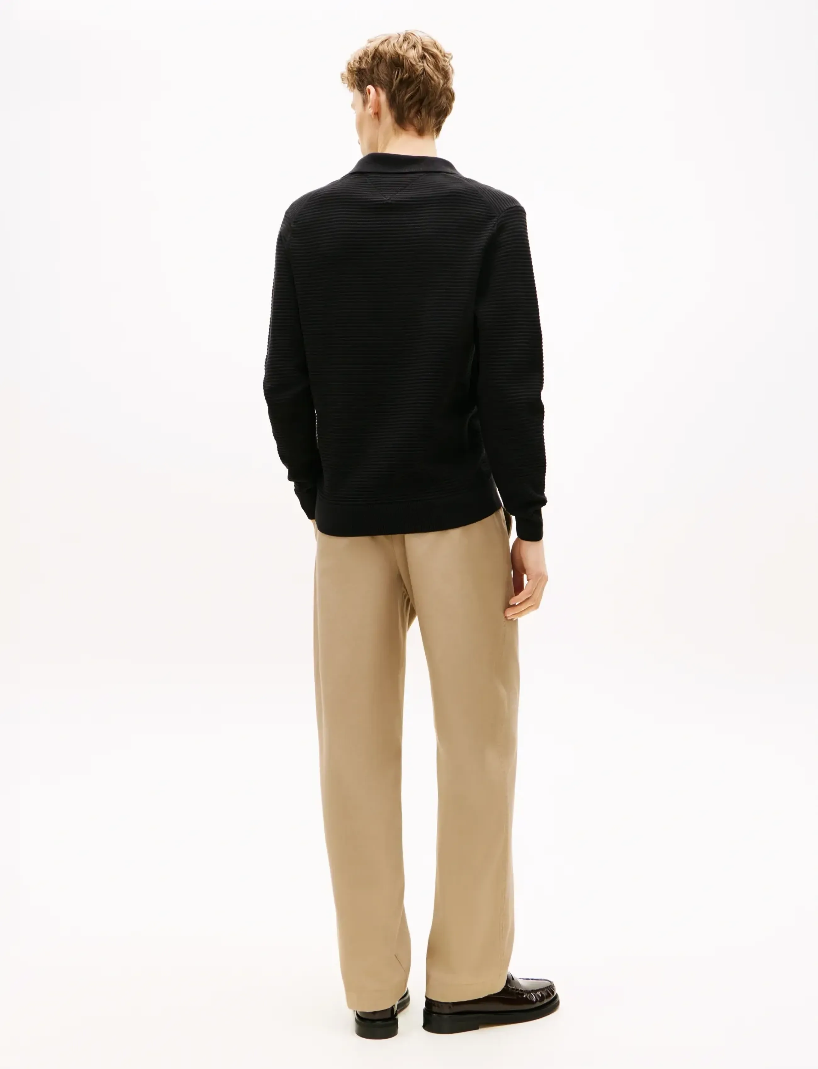 Tommy Hilfiger - SEASONAL STRUCTURE LS JOHNNY - långärmade pikéer - black - 3