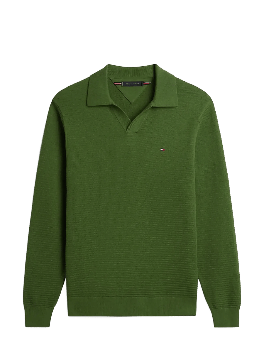 Tommy Hilfiger - SEASONAL STRUCTURE LS JOHNNY - langærmede poloer - mountain pine - 1