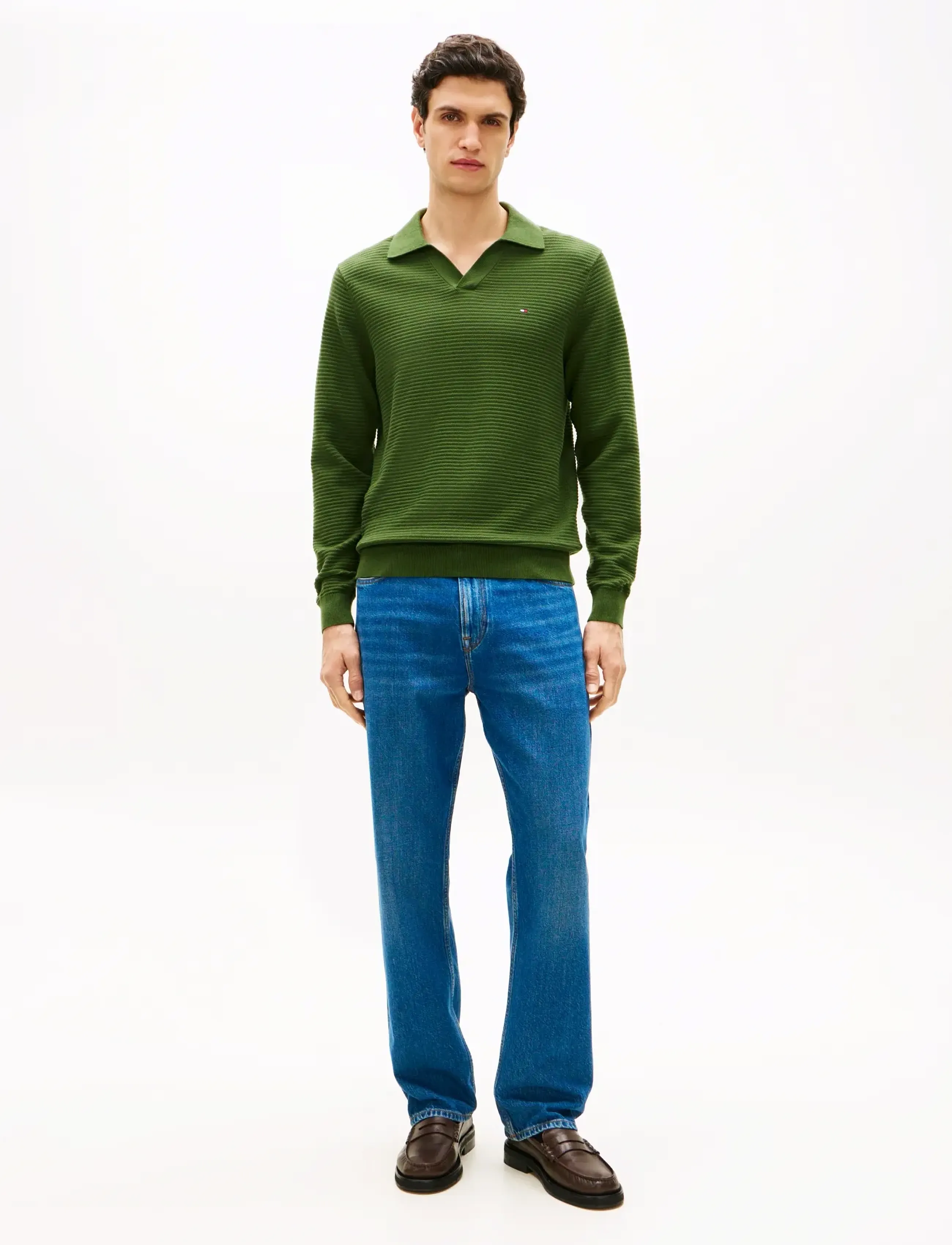 Tommy Hilfiger - SEASONAL STRUCTURE LS JOHNNY - langærmede poloer - mountain pine - 2