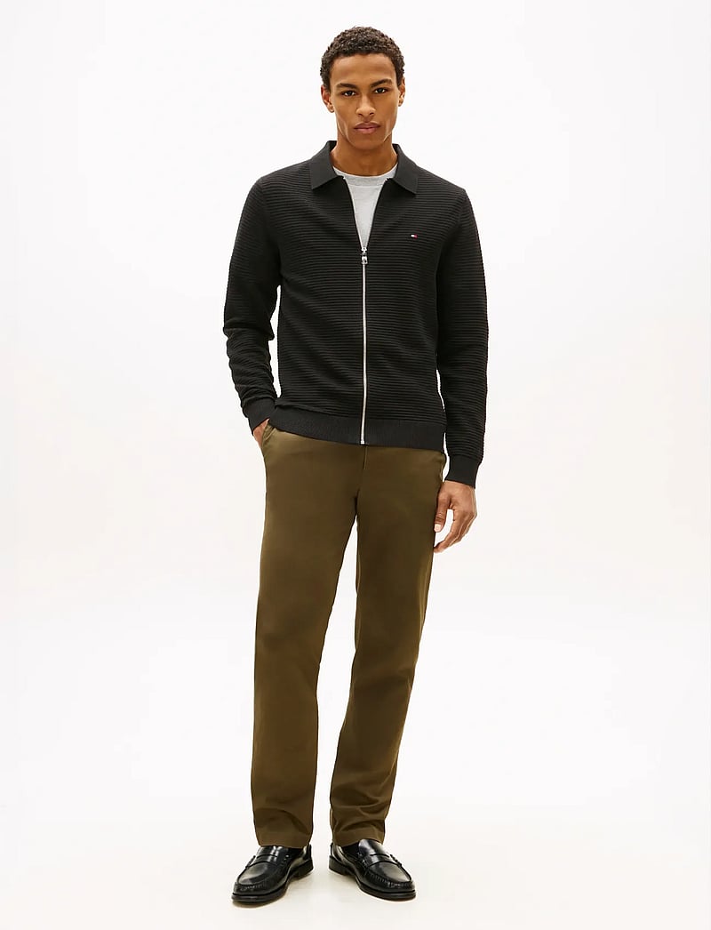 Tommy Hilfiger - SEASONAL STRUCTURE ZIP THRU POLO - kardiganid - black - 2