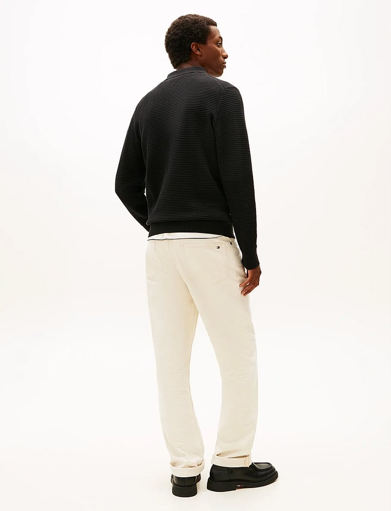 Tommy Hilfiger - SEASONAL STRUCTURE ZIP THRU POLO - kardiganid - black - 3