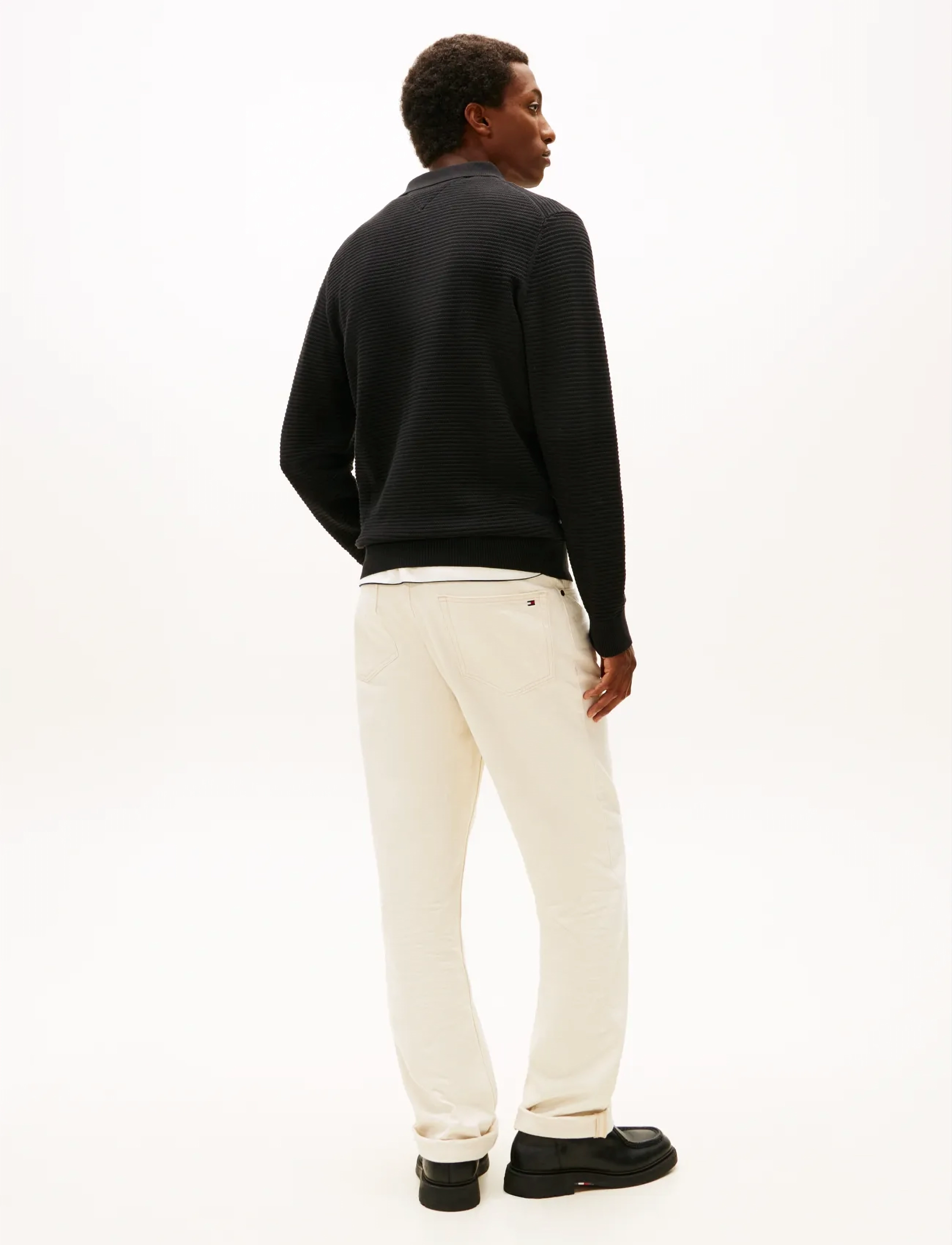 Tommy Hilfiger - SEASONAL STRUCTURE ZIP THRU POLO - cardigans - black - 3