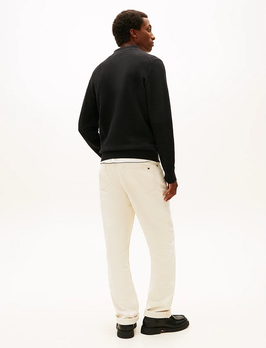 Tommy Hilfiger - SEASONAL STRUCTURE ZIP THRU POLO - cardigans - black - 3