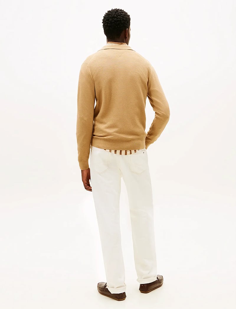 Tommy Hilfiger - SEASONAL STRUCTURE ZIP THRU POLO - cardigans - safari canvas - 3