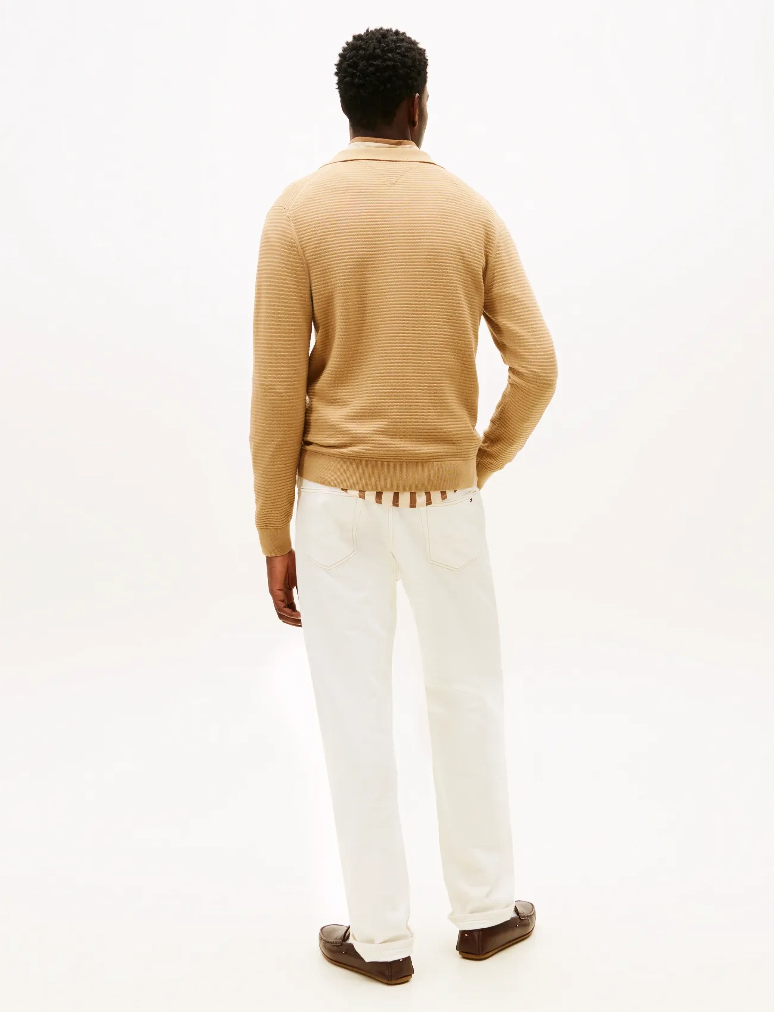 Tommy Hilfiger - SEASONAL STRUCTURE ZIP THRU POLO - kardiganid - safari canvas - 3